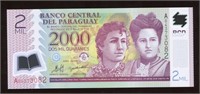 2008 Paraguay 2000 Guaranies Note