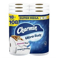 Charmin Ultra Soft Toilet Paper 18 Super Mega Roll