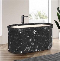 40" Portable Foldable Bathtub, Soaking Bathing Tub