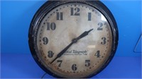 Vintage Postal Telegraph Electric Clock (works)