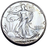 1945-D Walking Half Dollar UNCIRCULATED