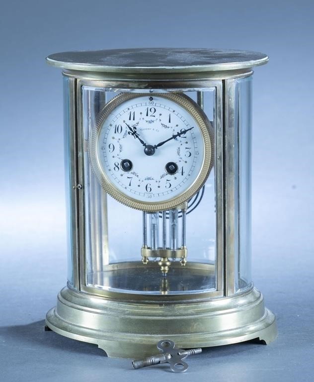 Tiffany & Co. French crystal regulator clock