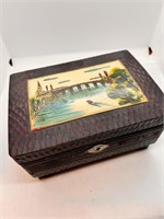 Jewelry /Contents Box Carved and hand painted