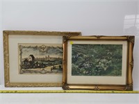 2 framed pictures