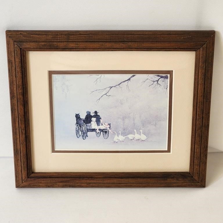 Amish Print Framed