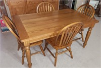 Oak Country Dining Kitchen Table & Chairs 36x60