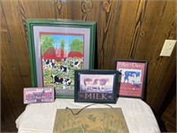 Assorted Cow/Dairy  Wall Art