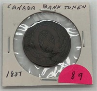 1837 Canada Bank Token