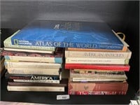 24 Hardcover Books, Antiques, Atlas, PA Crafts.