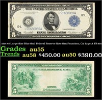 1914 $5 Large Size Blue Seal Federal Reserve Note