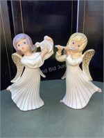 2 Ceramic Angel Figures
