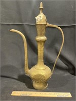 Brass oil decanter
