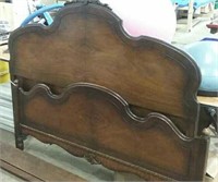 Antique Oak Headboard, Footboard & Rails