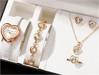 5pcs Women's Watch & Jewelry Set