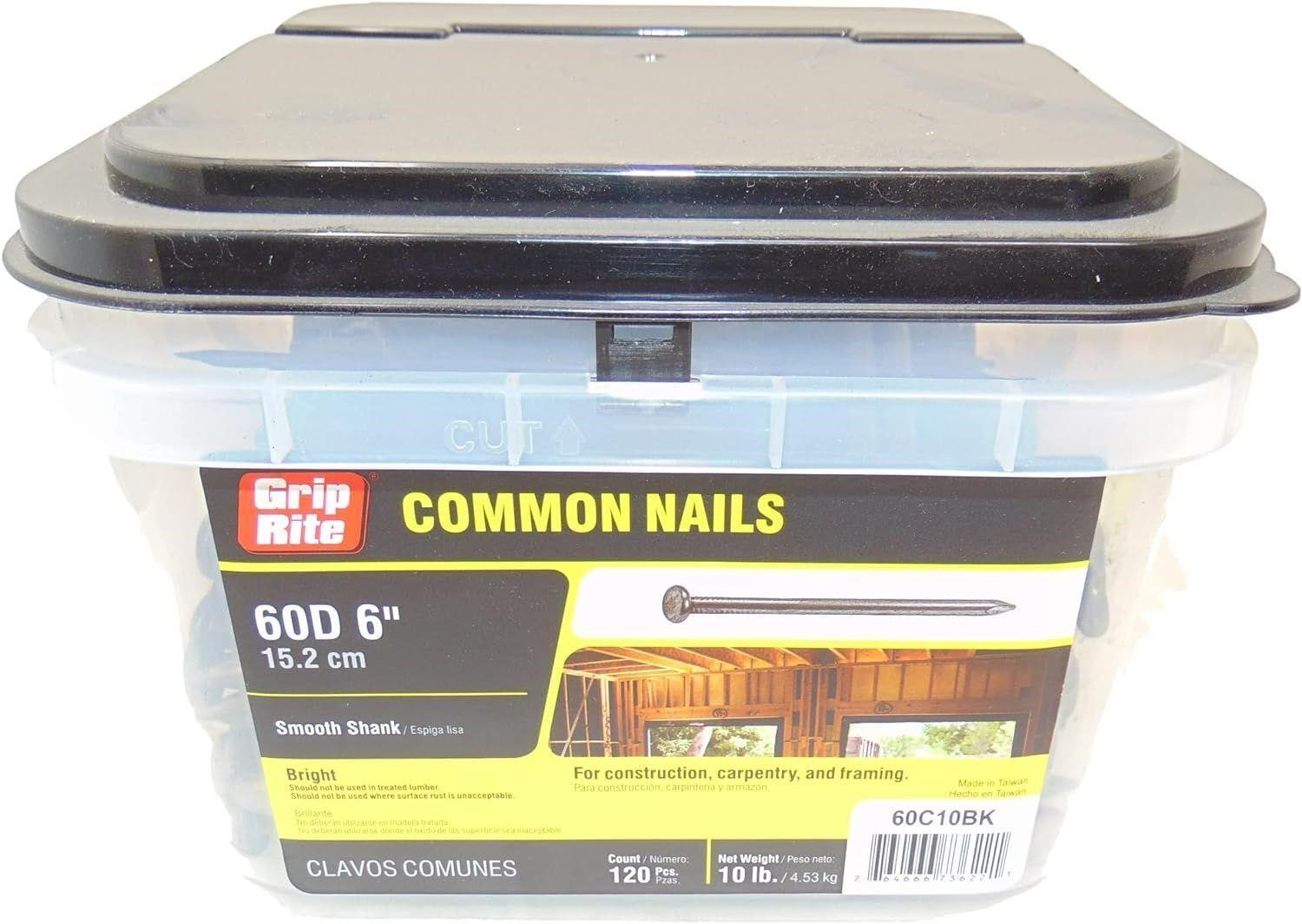 120 Count 6" Smooth Bulk Common Nails