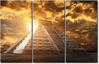 Ancient Mayan Pyramid Artwork  60Wx40H