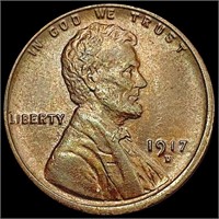 1917-D Wheat Cent CHOICE AU