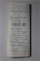 1899 Warranty Deed w/ 50c Documentary