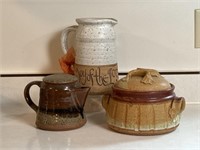 Three Studio Art Pottery Pieces