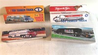 Die Cast Toy Tanker Trucks: Sunoco, Texaco, Rely