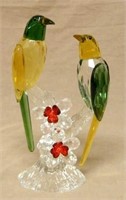 Faceted Crystal Birds Figure.