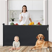 Retractable Baby Gate 33" Tall Extends to 55" Wide