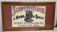 framed Sleepy Eye Flour advertising