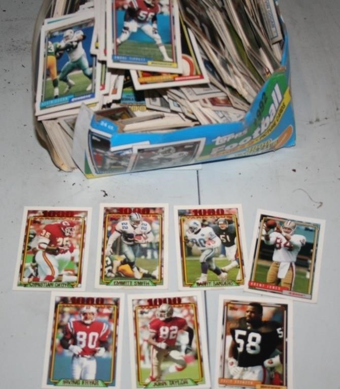 Assortment of football cards