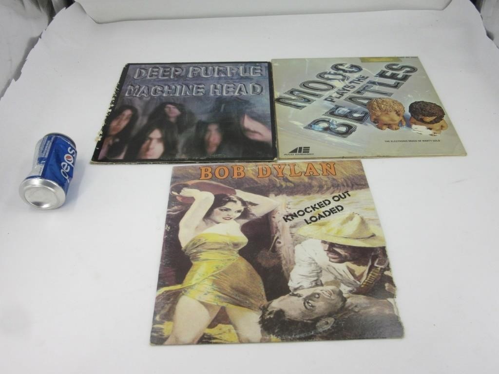 3 disques vinyles 33T dont Deep Purple