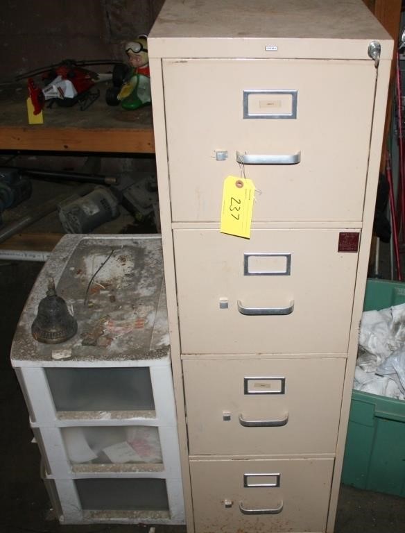 File cabinet and storage bin