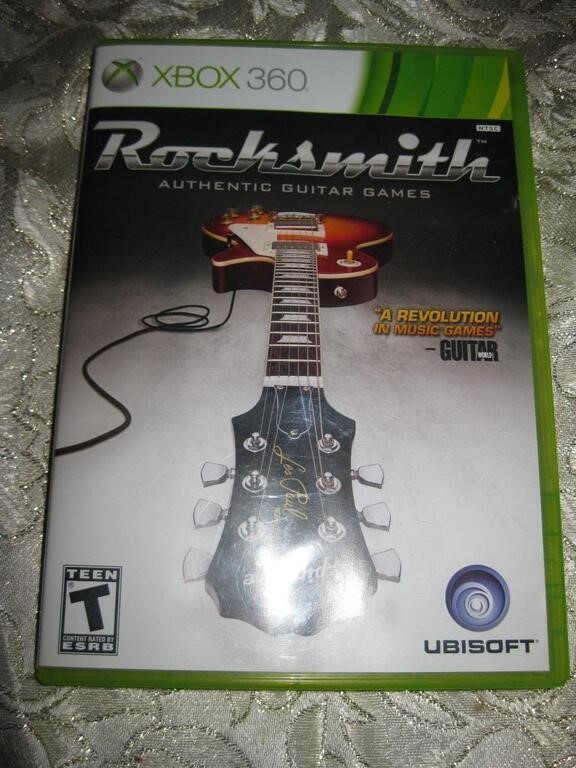 BIN- XBox 360 Rocksmith Video Guitar Game