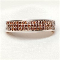 $400 Silver Red Diamond(0.3ct) Ring