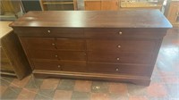 8 Drawer Dresser 65” long by 33” tall by 19” wide
