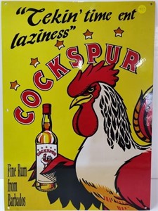 Tekin' Time Ent Laziness Cockspur Sign