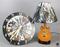 Guitar Clock & Accent Lamp / 2 pc