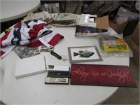 cross pen set,newspapers & items