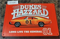 THE DUKES OF HAZZARD METAL SIGN