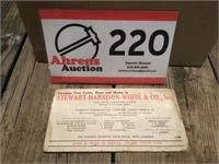1957 Calendar "Stewart-Harrison-White & Co Inc" Si