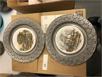 2 Currier & Ives Armatale Plates