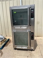 BKI electric double rotisserie on casters
