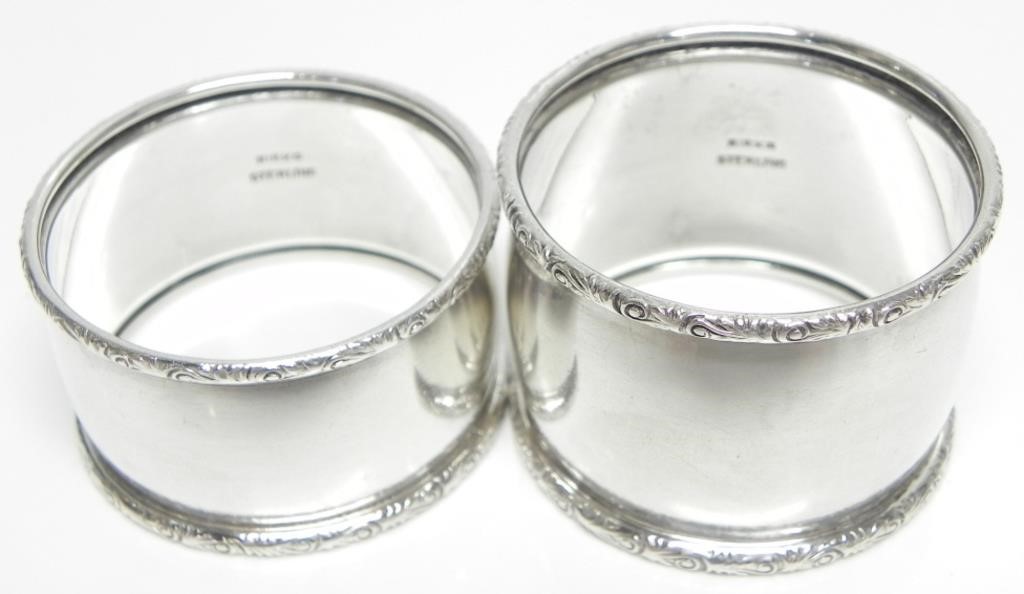 2 BIRKS STERLING NAPKIN HOLDERS-48g TOTAL