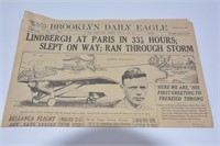Brooklyn Daily Eagle Lindbergh Fligth to Paris