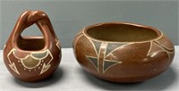 Early Santa Clara Redware Native American Pottery