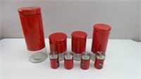 Red Kitchen Canister Set