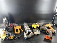Large lot of assorted hand tools, power tools, pne