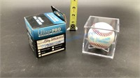 RAY WASHBURN AUTOGRAPHED BASEBALL WITH CASE