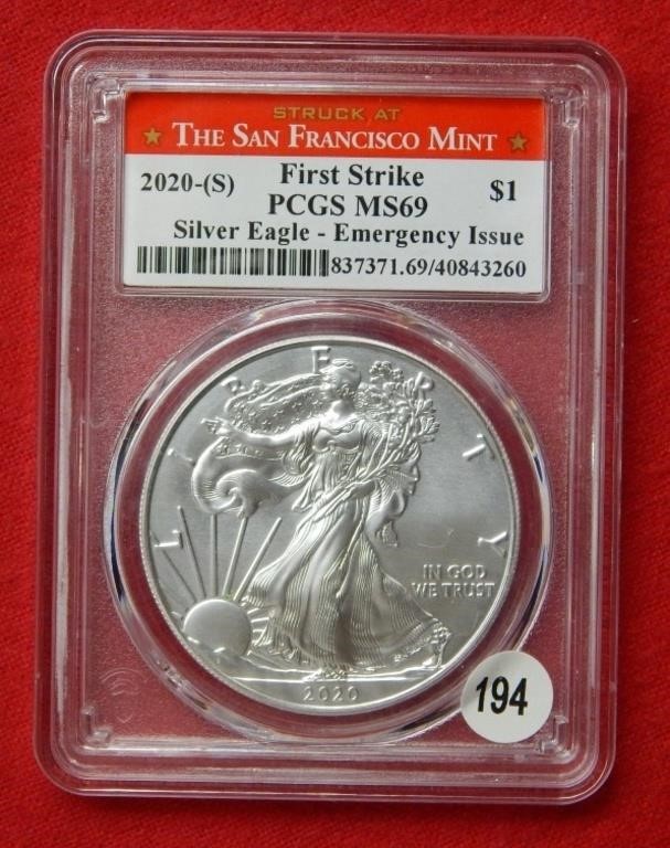 2020 (S) American Eagle PCGS MS69 1 Ounce Silver