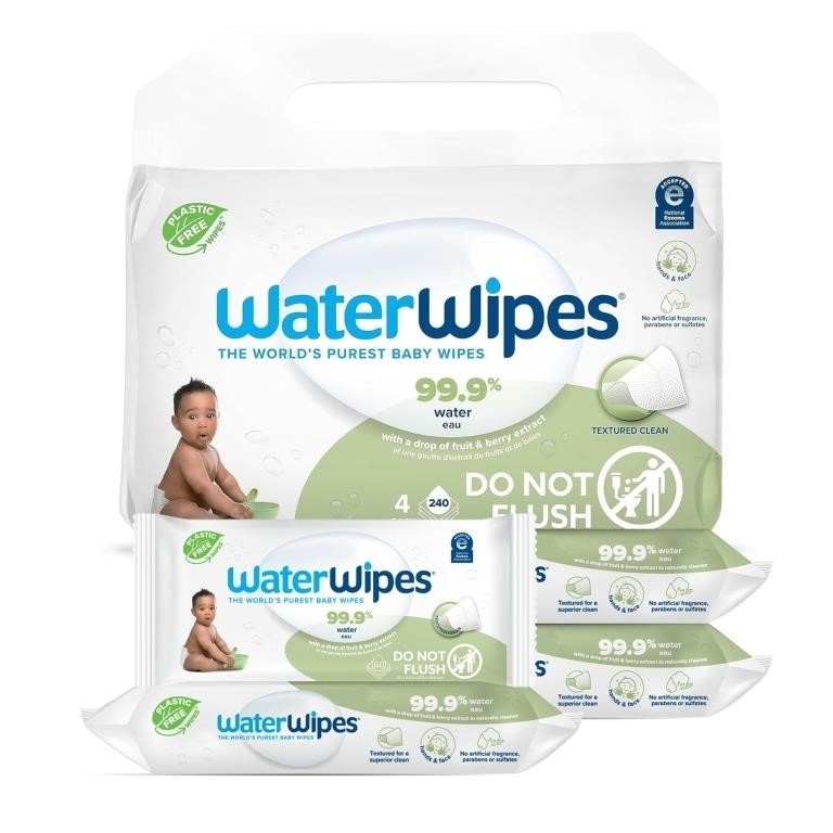 WaterWipes Plastic-Free Textured Clean, Toddler &
