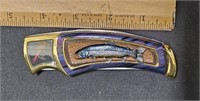 Rainbow Trout Franklin Mint Collector Knife w Case