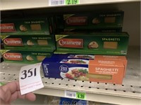 Boxes of Creamette Spaghetti Noodles
